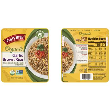 TASTY BITE Garlic Brown Rice 8.8 oz., PK12 31217